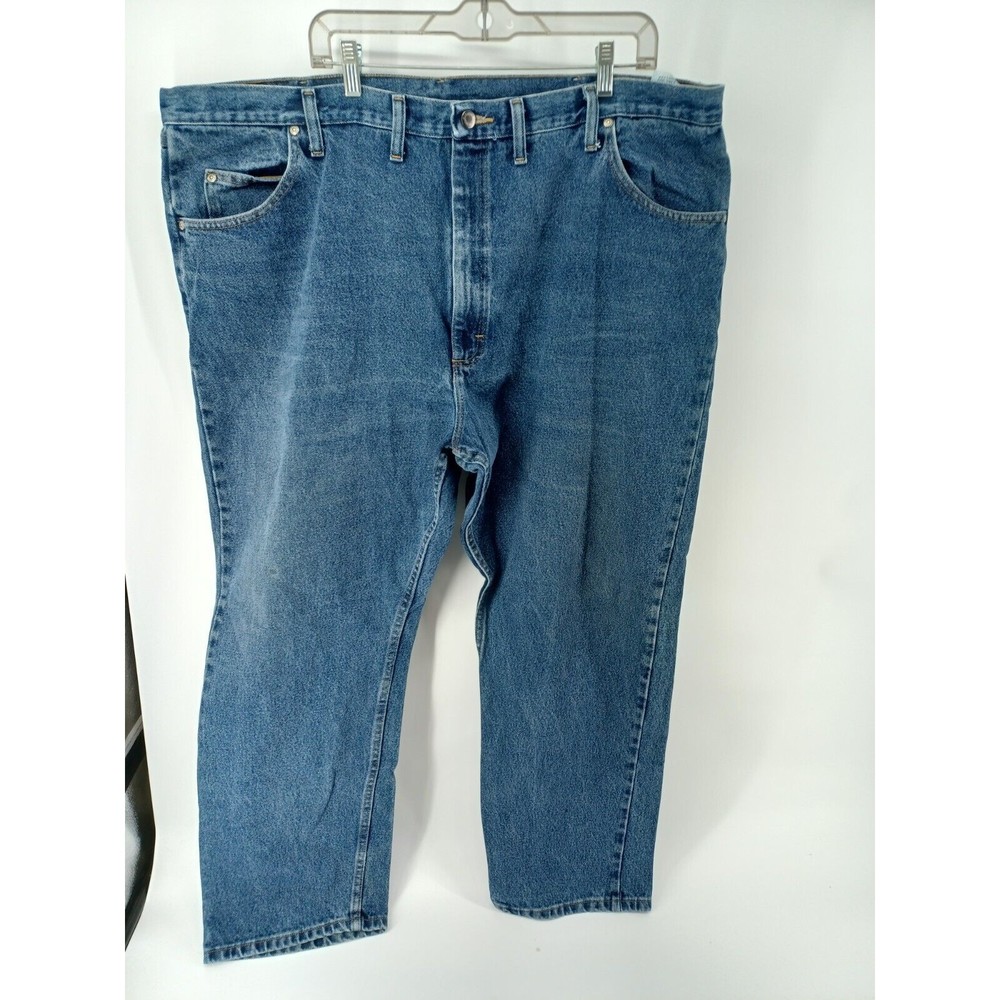 Wrangler Men's Jeans Blue Size 46x30 Straight Regular Cotton Straight Premium